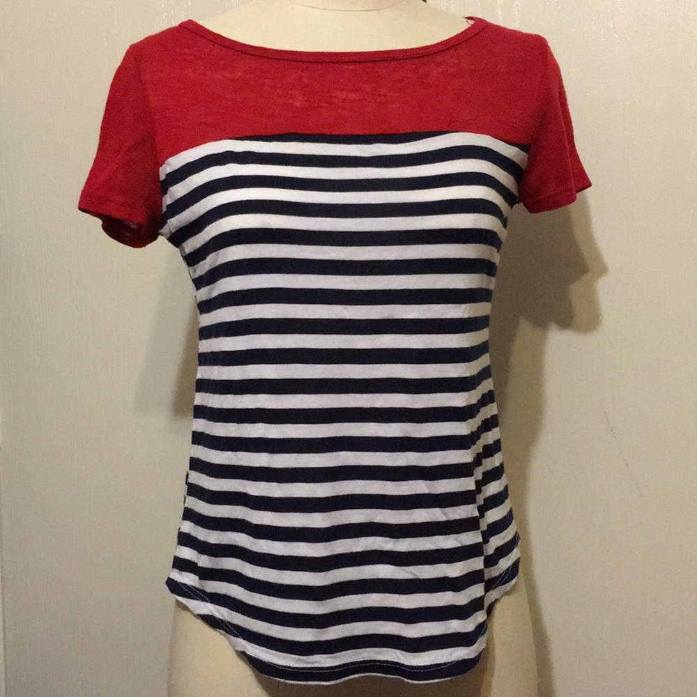 Striped Red white and blue shirt